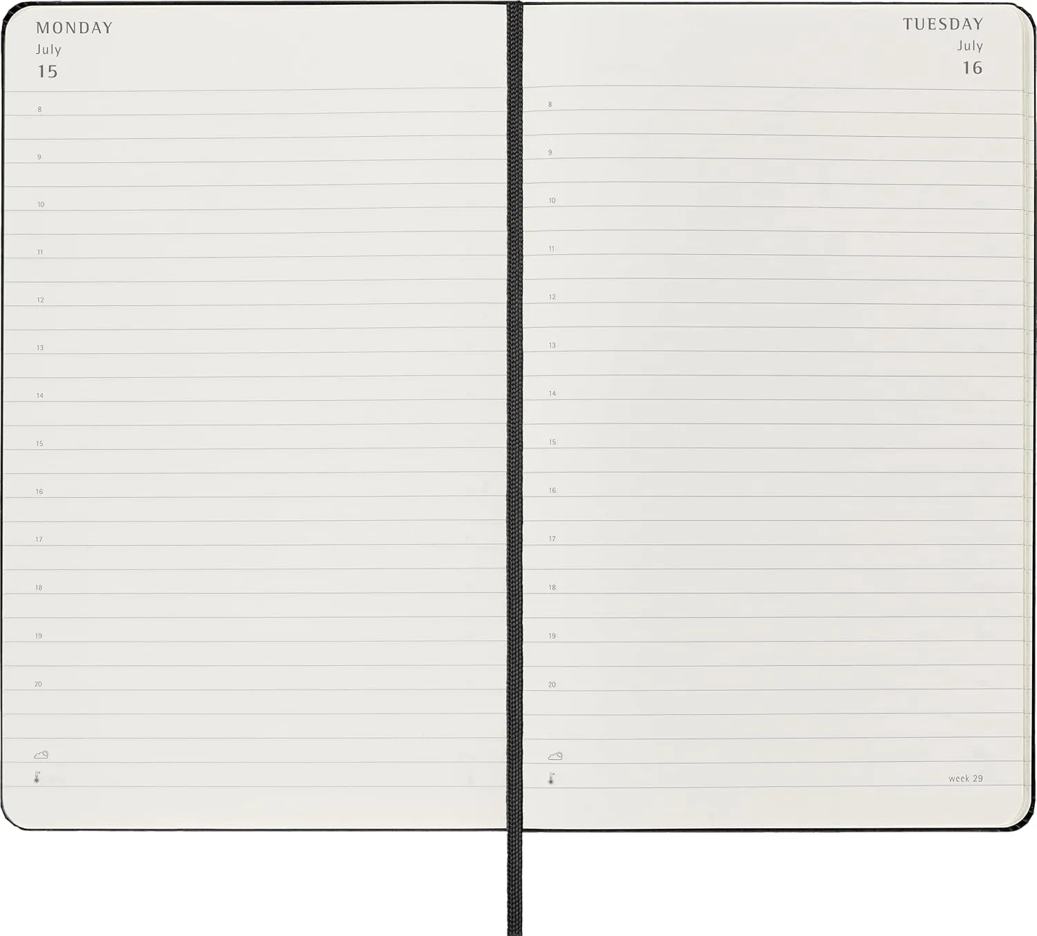 Moleskine Classic 12 Month 2024 Daily Planner, Hard Cover, Large (5" x 8.25"), Black
