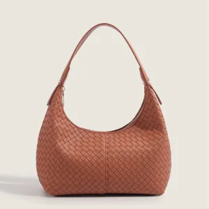 MOMENTLOVER  2025 This year, it is super popular in Popular, , retro pu woven bags, niche design, fashion trend, textured underarm bags, casual shoulder bags.