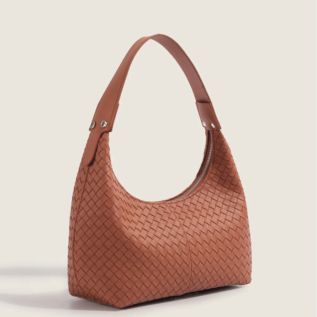 MOMENTLOVER  2025 This year, it is super popular in Popular, , retro pu woven bags, niche design, fashion trend, textured underarm bags, casual shoulder bags.