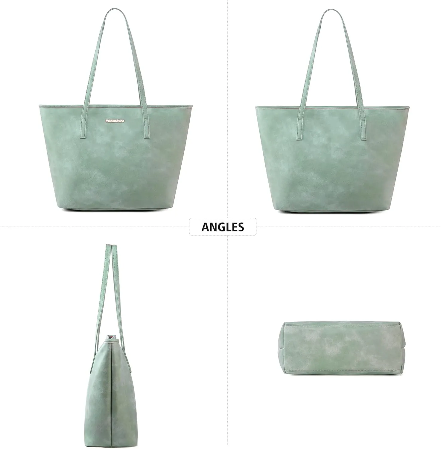 Montana West Tote Bags Vegan Leather Purses and Handbags for Women Top Handle Ladies Shoulder Bags