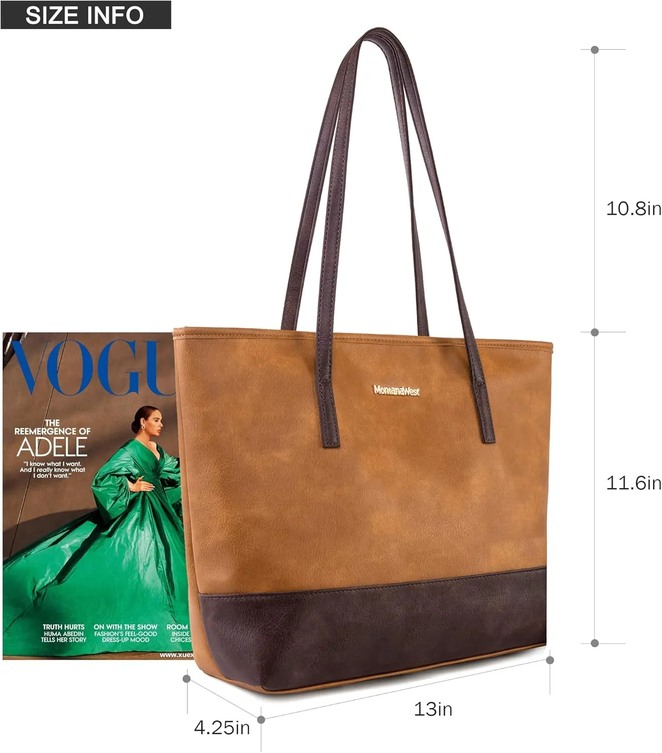 Montana West Tote Bags Vegan Leather Purses and Handbags for Women Top Handle Ladies Shoulder Bags