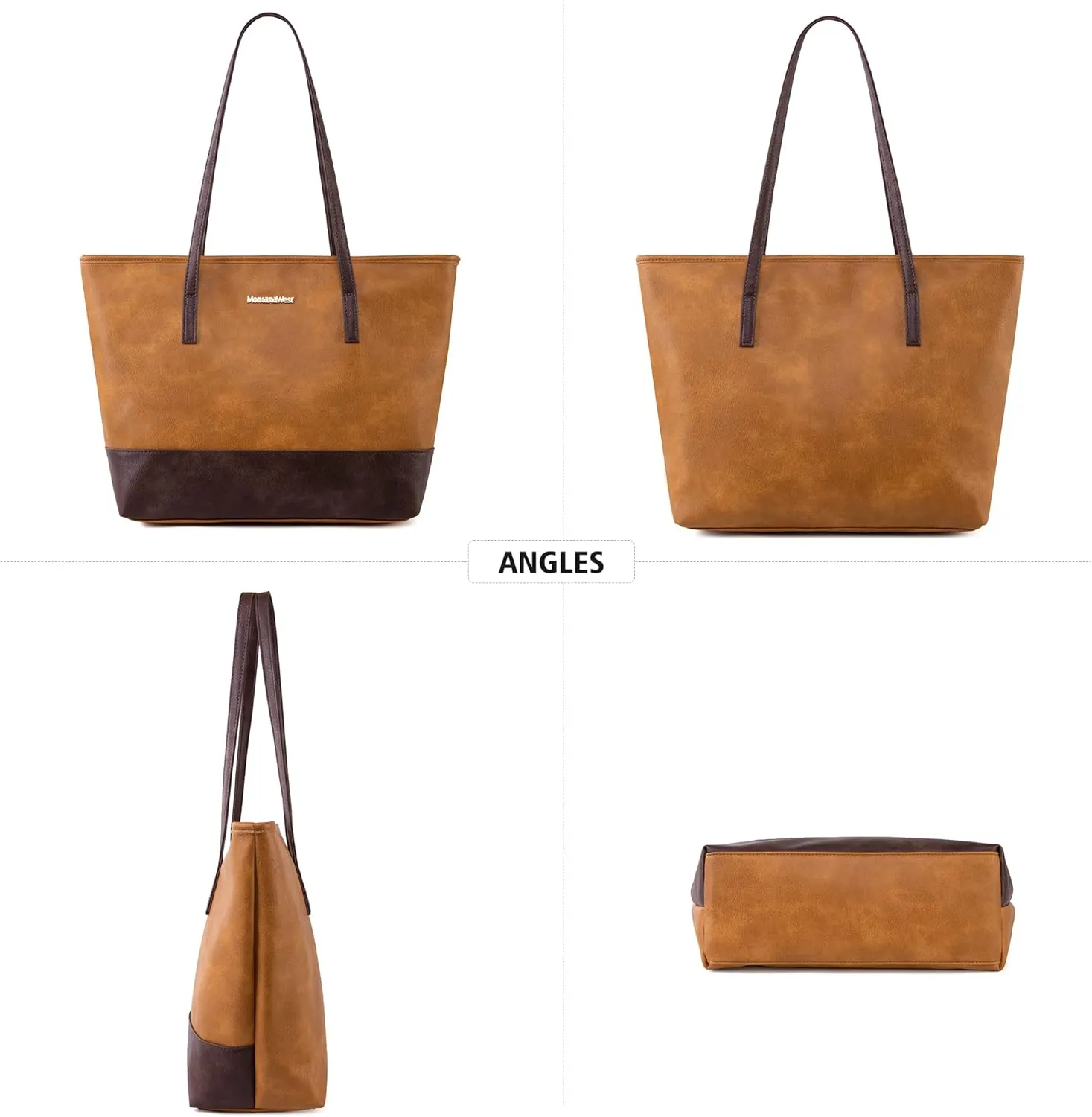 Montana West Tote Bags Vegan Leather Purses and Handbags for Women Top Handle Ladies Shoulder Bags