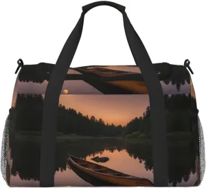 Moonlit Canoe Allagash River Weekender Bags, Personal Item Travel Bag For Cruise Ship Trips, Essential For Packing Light