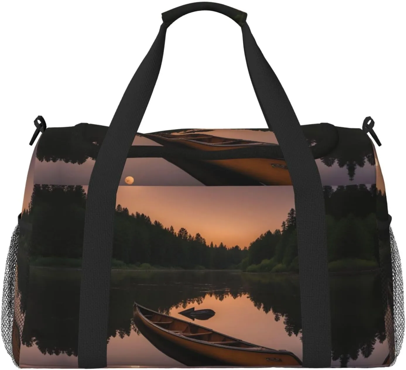 Moonlit Canoe Allagash River Weekender Bags, Personal Item Travel Bag For Cruise Ship Trips, Essential For Packing Light