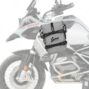 Motorcycle Waterproof Saddle Bag Motorcycle Accessories Tool Tank Bags Multifunctional Outdoor Motorbike Storage Carry Bag with Strap Grey 8L