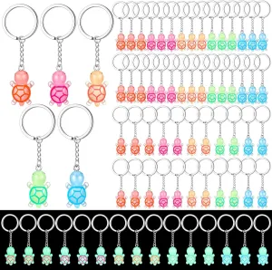 Multicolor Mini Turtle Keychain Bulk Party Favors Tiny Resin Figures Handbag Pendant Sea Students Prize Boys Girls