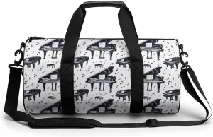 Music Instrument Piano Large Gym Bag Novelty Lightweight Duffel Bag Travel Tote Bags