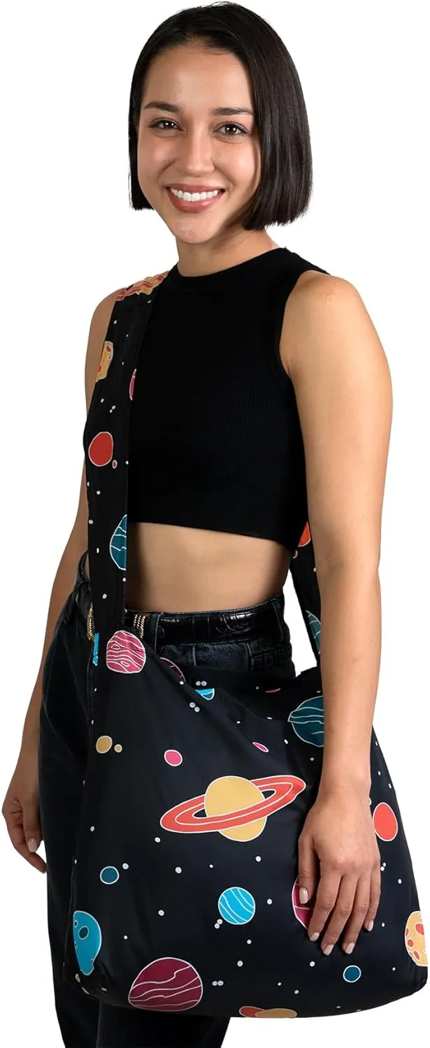 Nanobag Ultra-Lightweight Compact Sling Bag | Perfect for Travel, Shopping & Daily Use | Reusable - Tiny - Eco-Friendly (Sling, Planets)