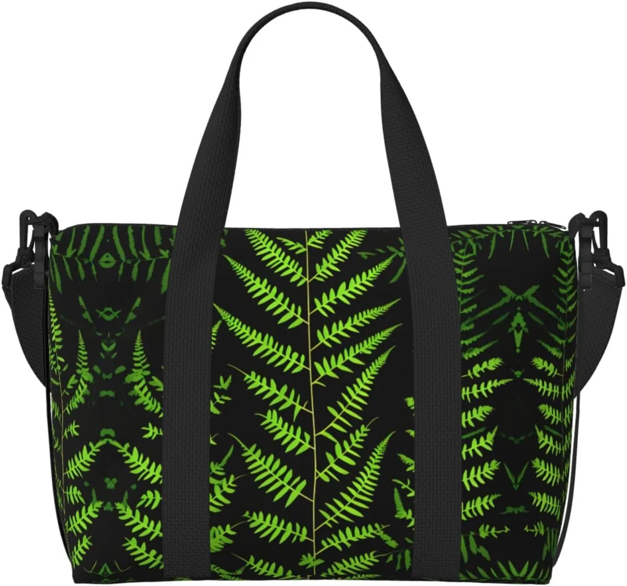 natural plant silhouette fern leaf Versatile Personal Item Travel Bags for Women - Spacious Duffel Bags for Traveling, Gym Bags for Men