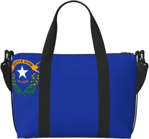 Nevada State Flag Duffel Bags for Traveling, Lightweight Personal Item Travel Bags for Women, Gym Bags for Men