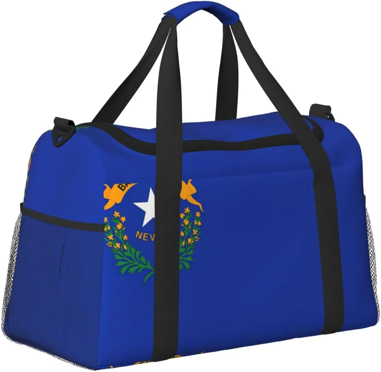 Nevada State Flag Travel Bag, Weekender Bags For Women Men For Outdoor Adventures, Ideal For Camping And Hiking