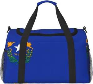 Nevada State Flag Travel Bag, Weekender Bags For Women Men For Outdoor Adventures, Ideal For Camping And Hiking