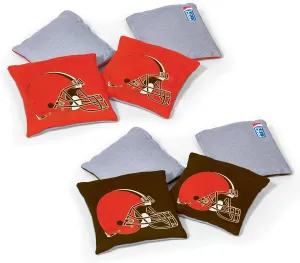 NFL Pro Football Dual Sided Bean Bags by Wild Sports, 8 Count, Premium Toss Bags for Cornhole Set - Great for Tailgates, Outdoors, Backyard