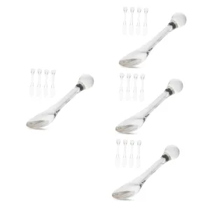 NOLITOY 20pcs Eye Cream Spoons Convenient Applicators for Eye Massage Promote Absorption Reduce Puffiness and Dark Circles for Home and Travel Use
