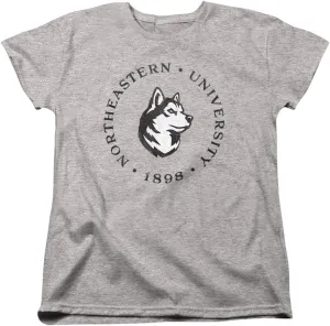Northeastern University Official Distressed Primary Logo Women's T Shirt