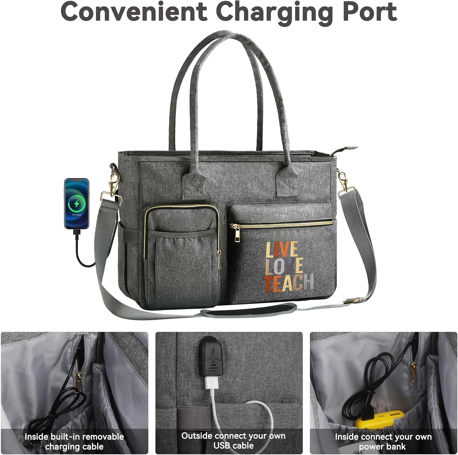 Nurse Bag - Large 17'' Tote for Work & Nursing School Essentials