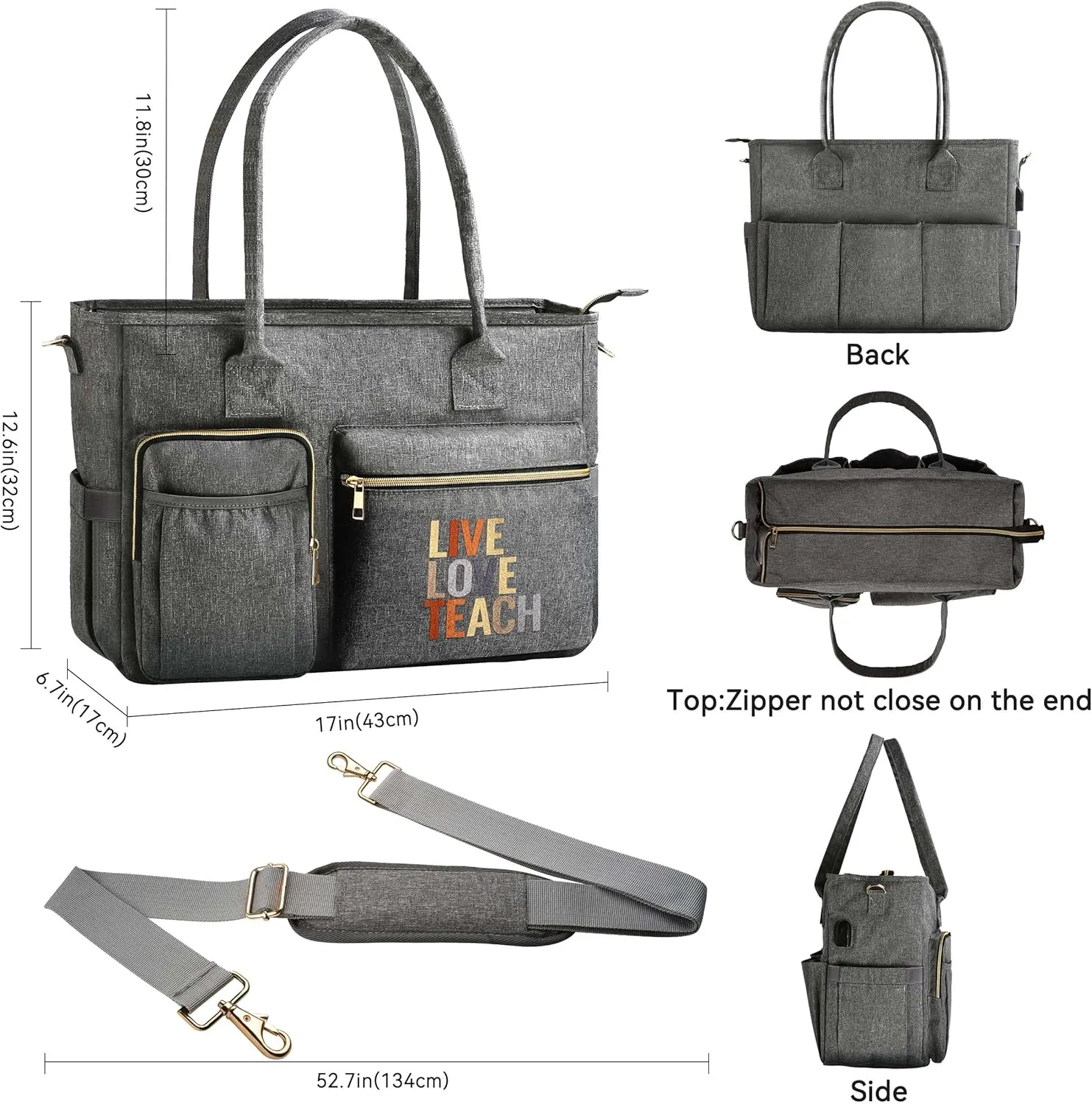 Nurse Bag - Large 17'' Tote for Work & Nursing School Essentials