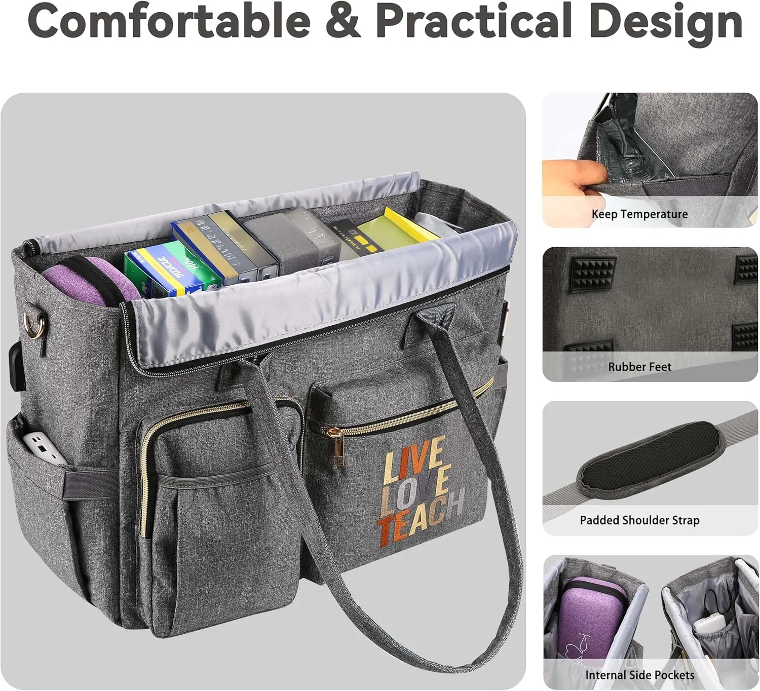 Nurse Bag - Large 17'' Tote for Work & Nursing School Essentials