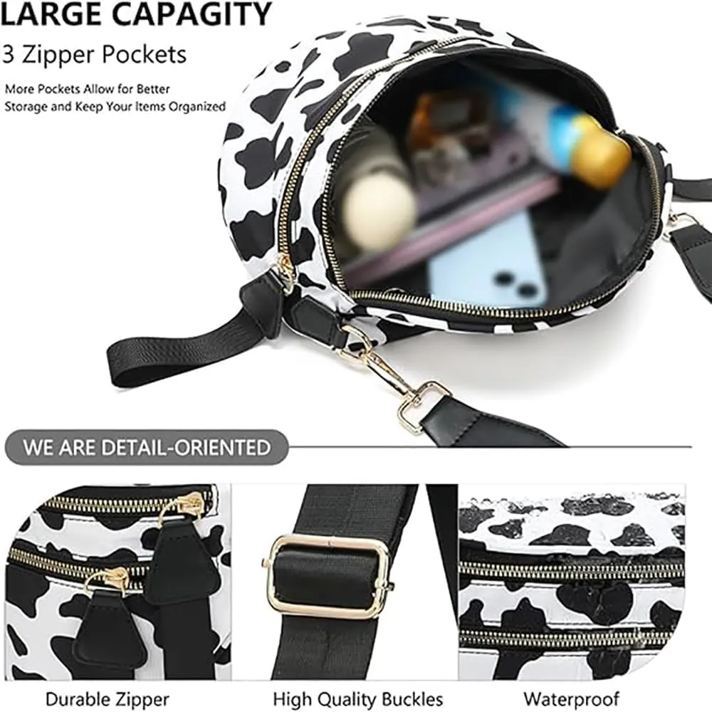Nuvore ComfortBag,Nuvore Crossbody Bag,Multiple Pockets Large Capacity Spacious Stylish Checkered Bum Bags for Women