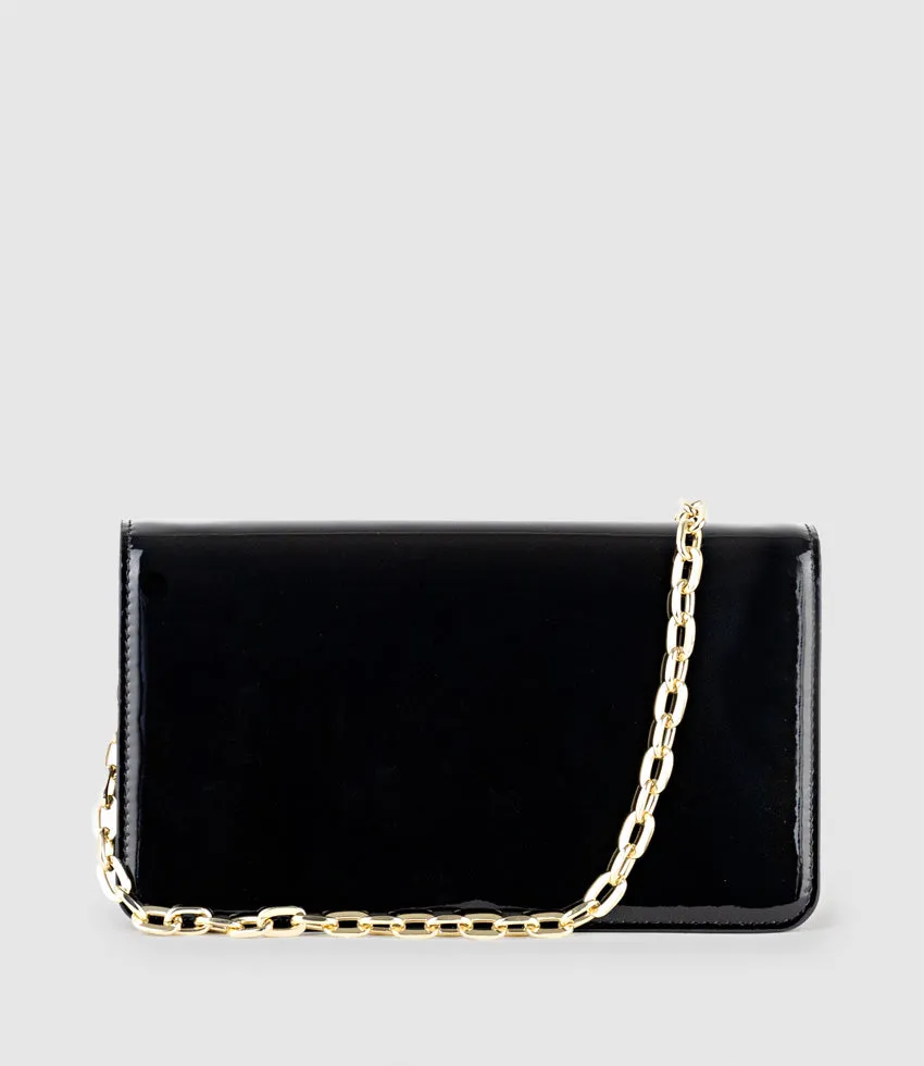 NYX Evening Bag in Black Patent
