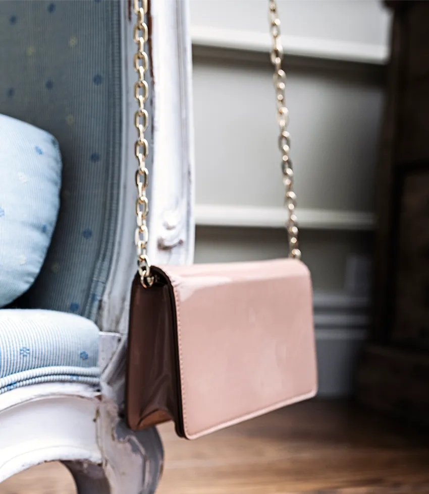 NYX Evening Bag in Nude Patent