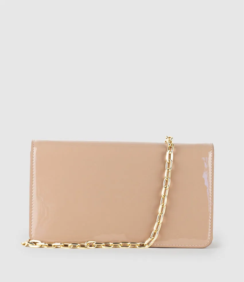 NYX Evening Bag in Nude Patent