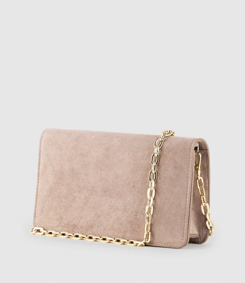 NYX Evening Bag in Nude Suede