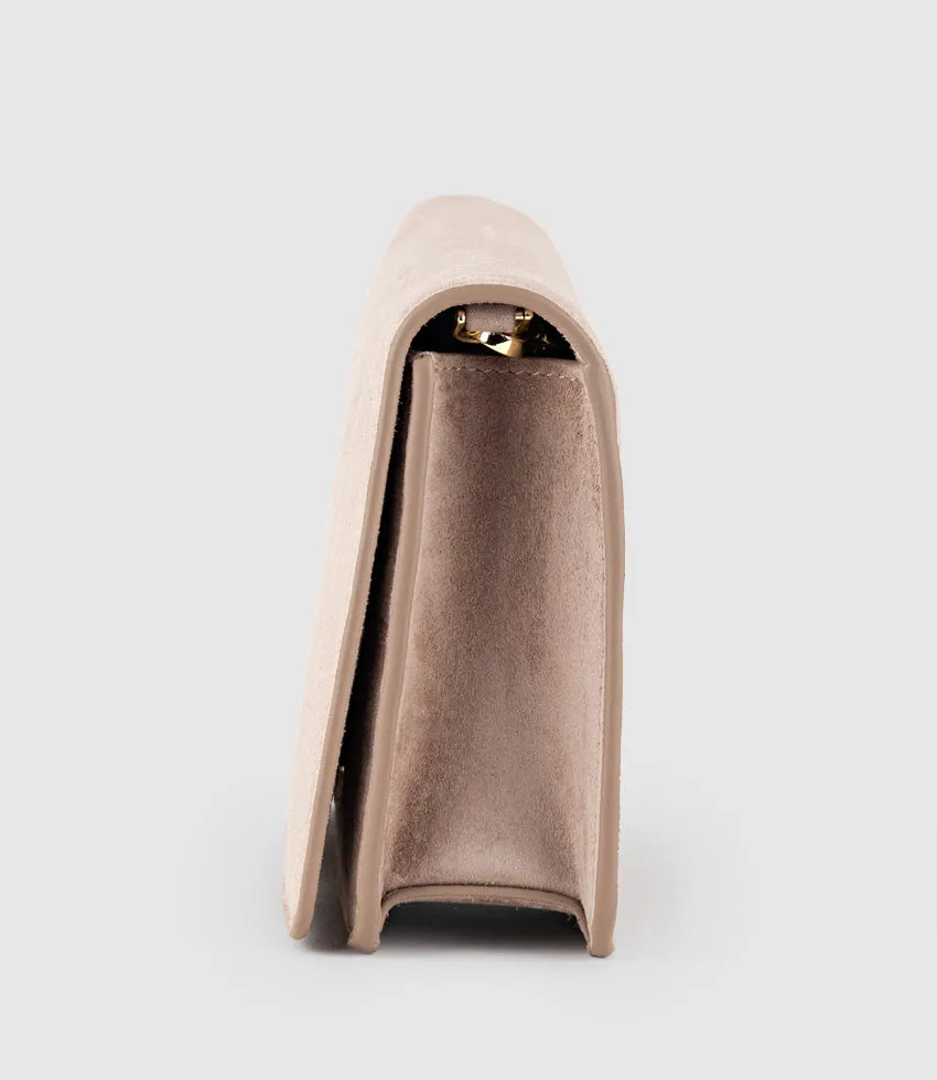 NYX Evening Bag in Nude Suede