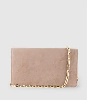 NYX Evening Bag in Nude Suede