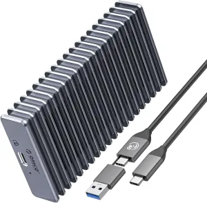 ORICO 1TB External SSD 3700MB/s Portable Solid State Drive - 40Gbps Ultra Speed, Compatible with Thunderbolt 4/3 & USB4.0, Aluminum Cooling Fin Design, Noiseless Fanless - F40