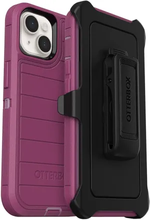 OtterBox Defender Series Screenless Edition Case for iPhone 14 & iPhone 13 (Only) - Holster Clip Included - Microbial Defense Protection - Non-Retail Packaging - Morning Sky (Pink)