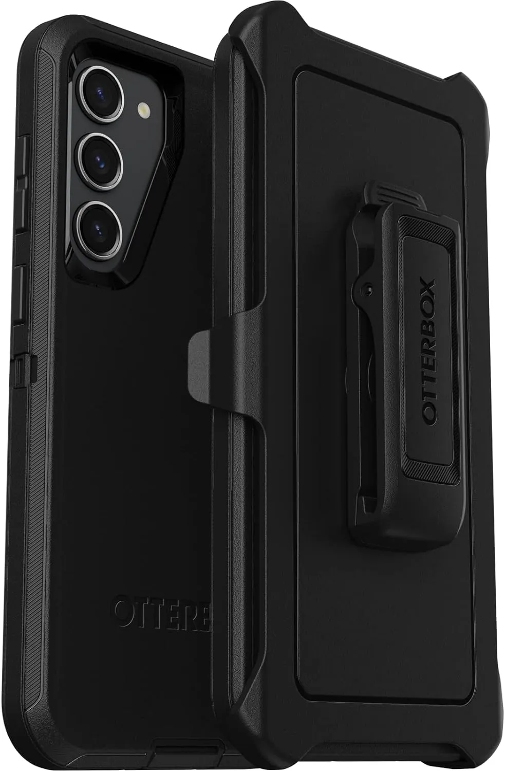 OtterBox Galaxy S23  Defender Series Case - Black, Rugged & Durable, with Port Protection, Includes Holster Clip Kickstand