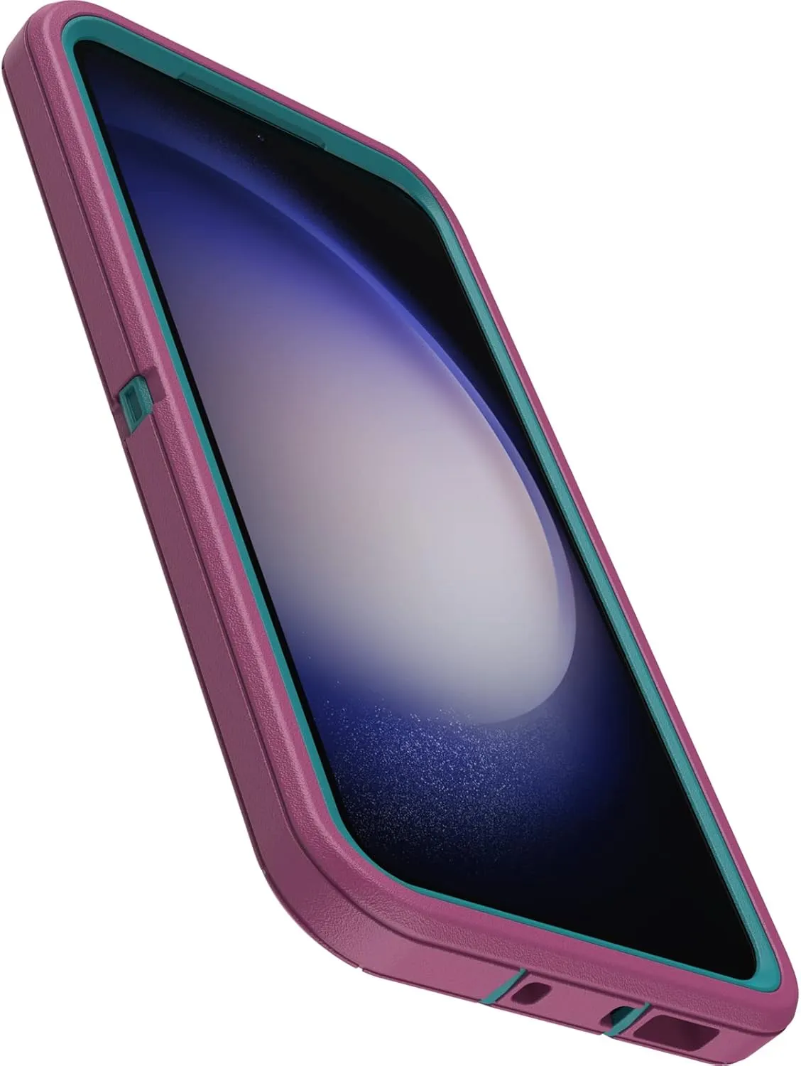 OtterBox Galaxy S23  Defender Series Case - Canyon Sun (Pink), Rugged & Durable, with Port Protection, Includes Holster Clip Kickstand