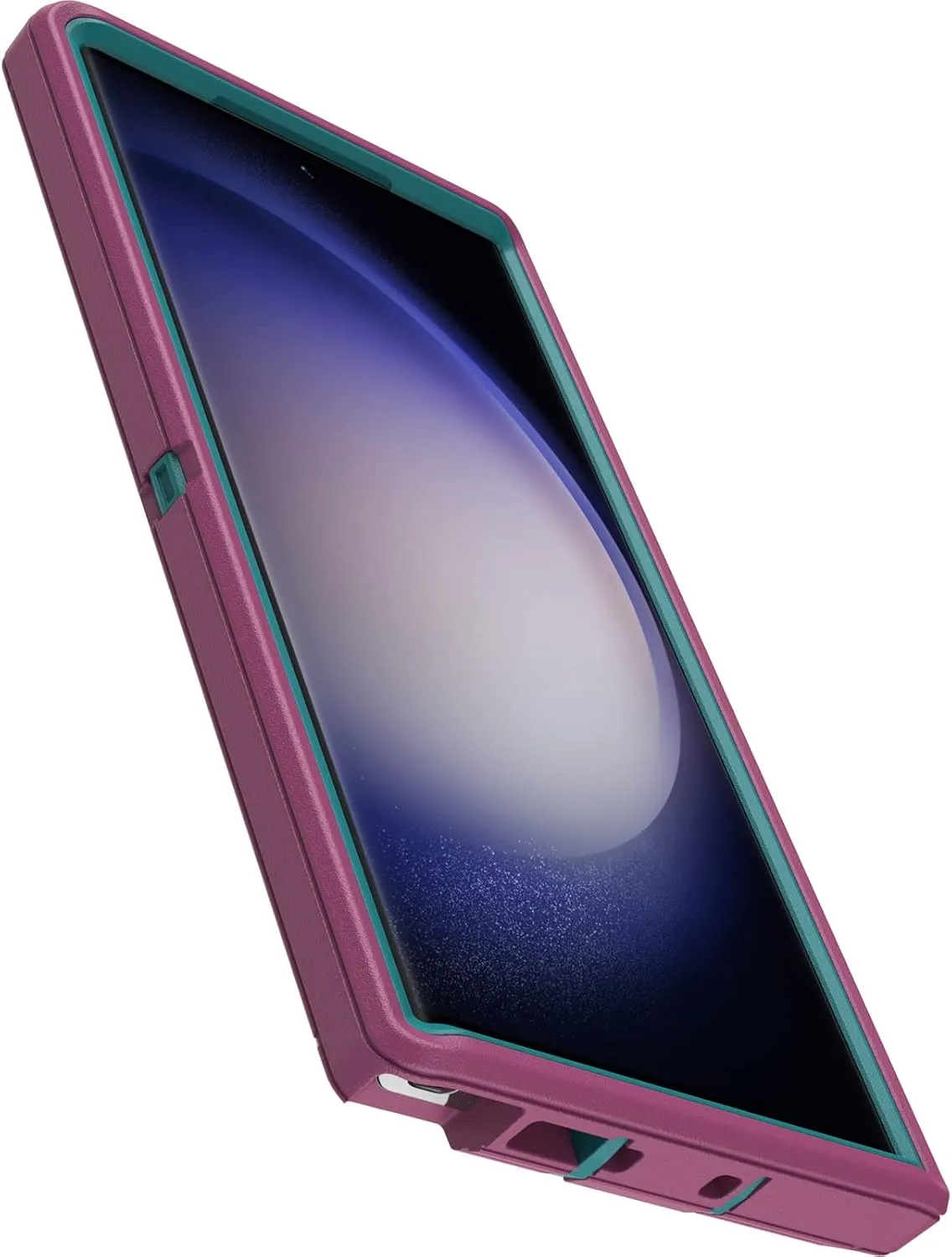 OtterBox Galaxy S23 Ultra Defender Series Case - Canyon Sun (Pink), Rugged & Durable, with Port Protection, Includes Holster Clip Kickstand