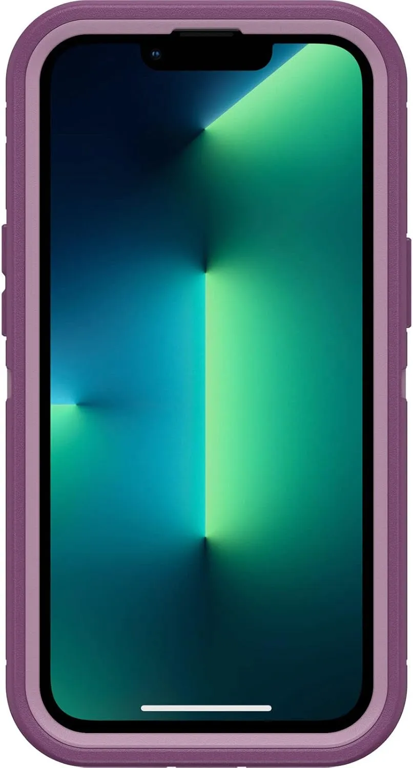OtterBox iPhone 13 Pro (ONLY) Defender Series Pro Case - Happy Purple, screenless, Rugged & Durable, with Port Protection, Includes Holster Clip Kickstand