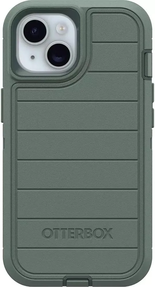 OtterBox iPhone 15, iPhone 14, & iPhone 13 (Only) - Defender Series Case - Forest Ranger - Rugged & Durable - with Port Protection - Holster Clip Includes - Microbial Defense Protection