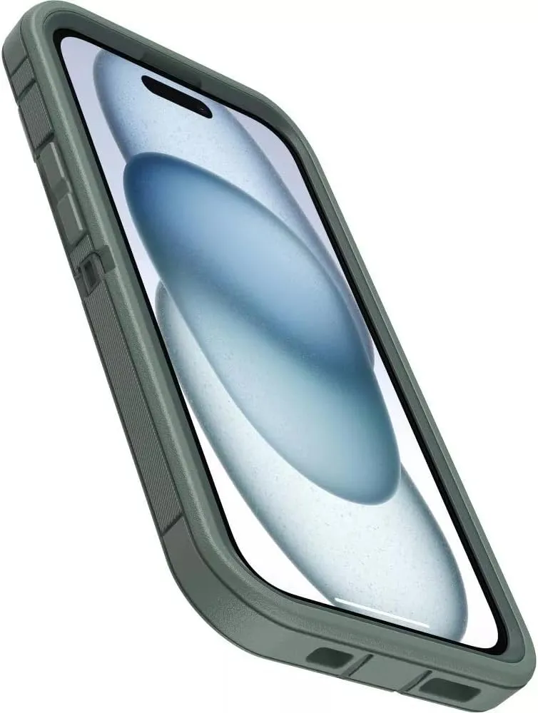 OtterBox iPhone 15, iPhone 14, & iPhone 13 (Only) - Defender Series Case - Forest Ranger - Rugged & Durable - with Port Protection - Holster Clip Includes - Microbial Defense Protection