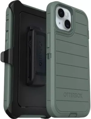 OtterBox iPhone 15, iPhone 14, & iPhone 13 (Only) - Defender Series Case - Forest Ranger - Rugged & Durable - with Port Protection - Holster Clip Includes - Microbial Defense Protection
