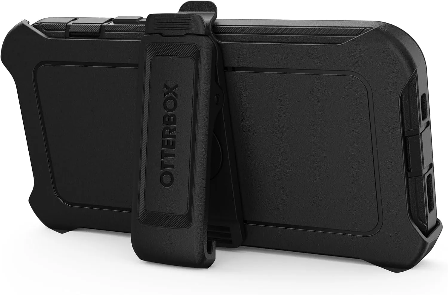 OtterBox iPhone 15, iPhone 14, and iPhone 13 Defender Series Case - BLACK, screenless, rugged & durable, with port protection, includes holster clip kickstand