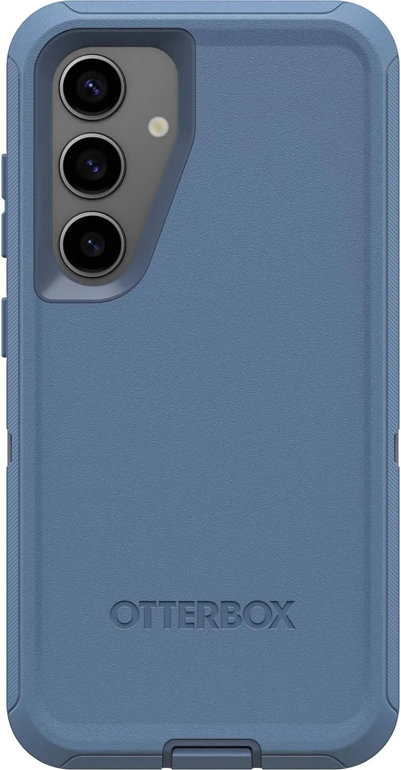 OtterBox Samsung Galaxy S24 Defender Series Case - Baby Blue Jeans, Rugged & Durable, with Port Protection, Includes Holster Clip Kickstand