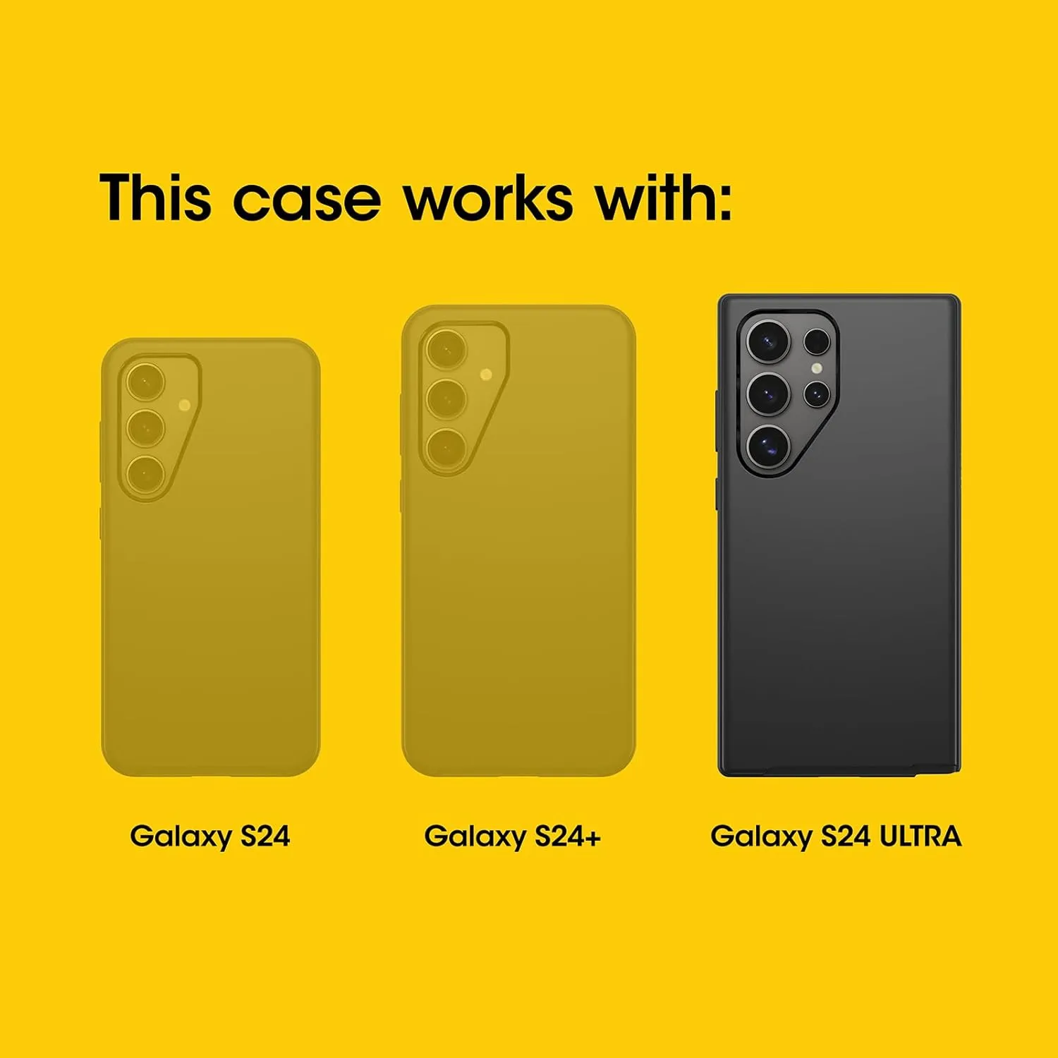OtterBox Samsung Galaxy S24 Ultra Defender Series Case - Black, Rugged & Durable, with Port Protection, Includes Holster Clip Kickstand