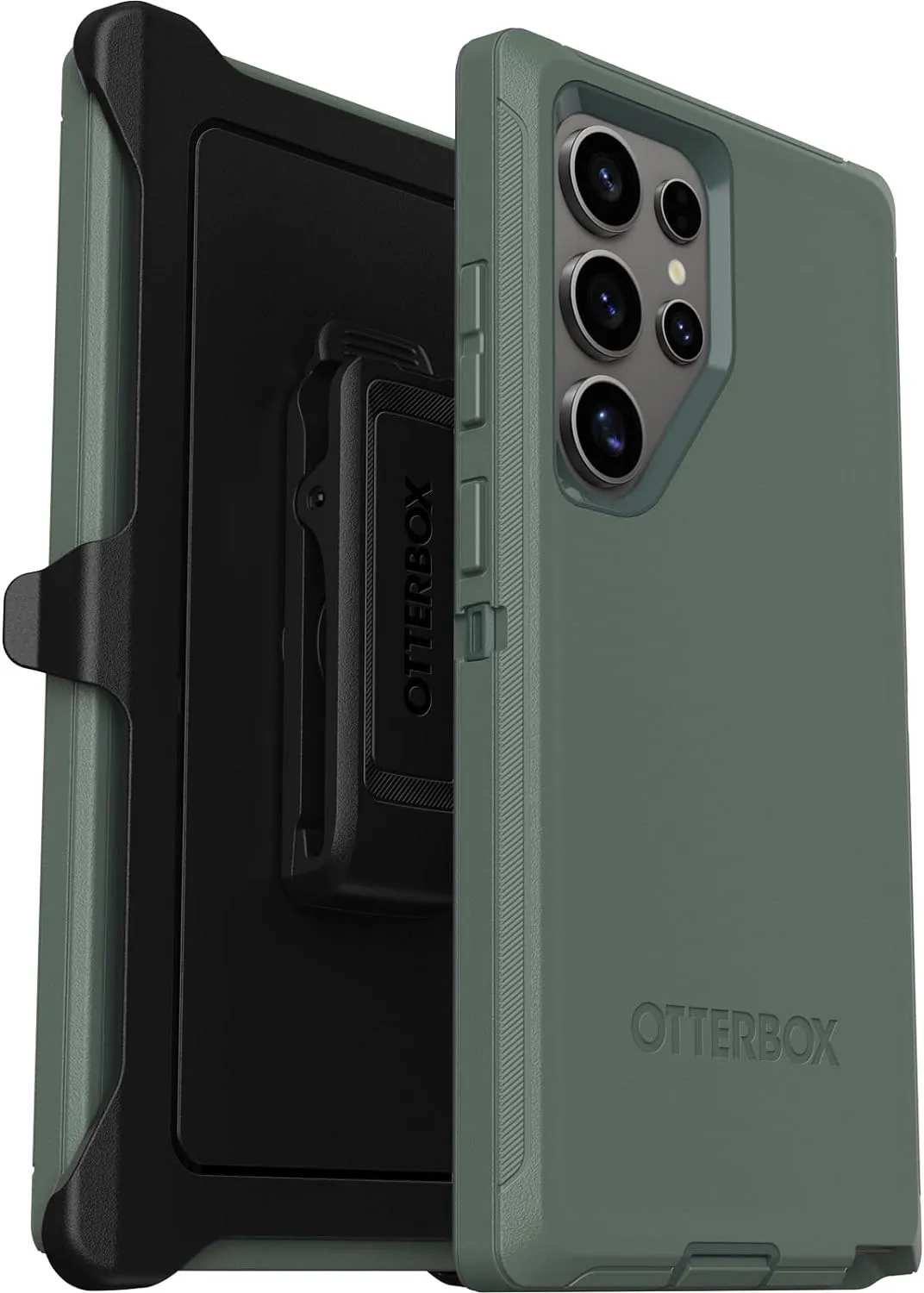 OtterBox Samsung Galaxy S24 Ultra Defender Series Case - Forest Ranger (Green), Rugged & Durable, with Port Protection, Includes Holster Clip Kickstand