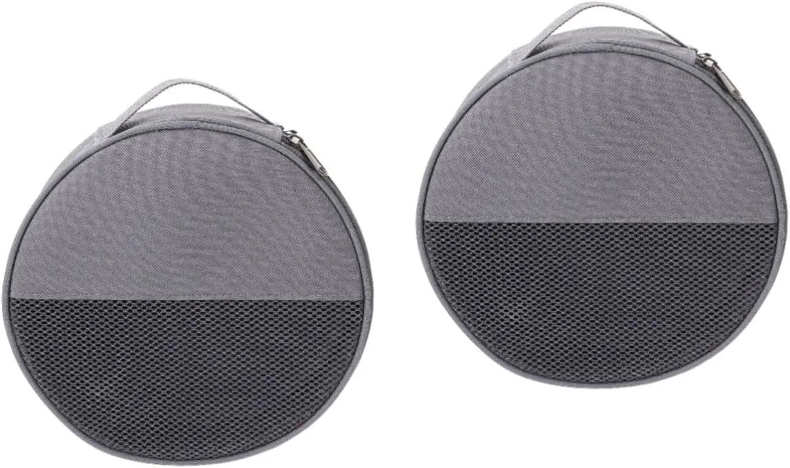 Outdoor Tableware Bag Canvas Bag Camping Storage Organizer Round Dish Container Outdoor Dish Bag Camping