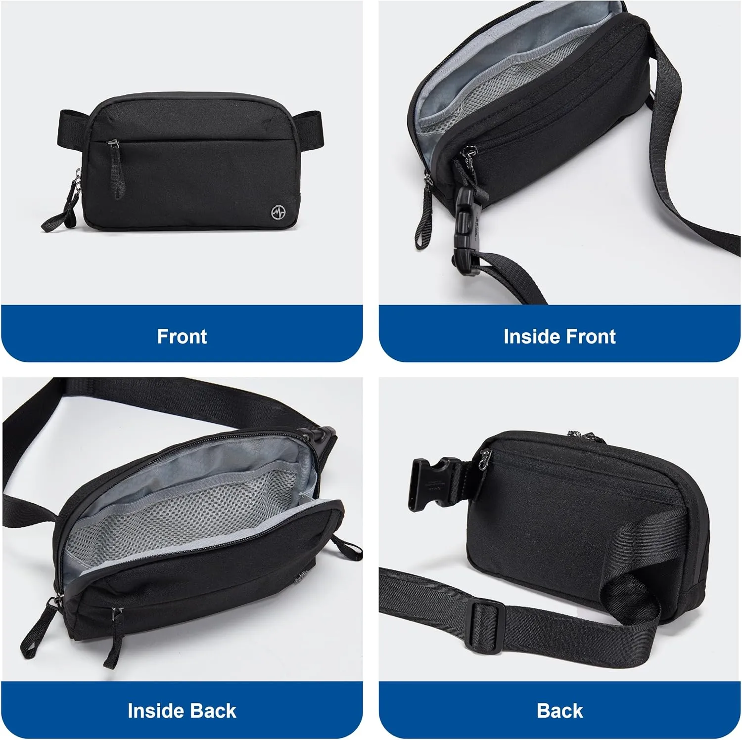Pander Crossbody Sling Bag for Travel, Outdoor, and Everyday Use – Adjustable Strap, Lightweight Shoulder Bag, Black