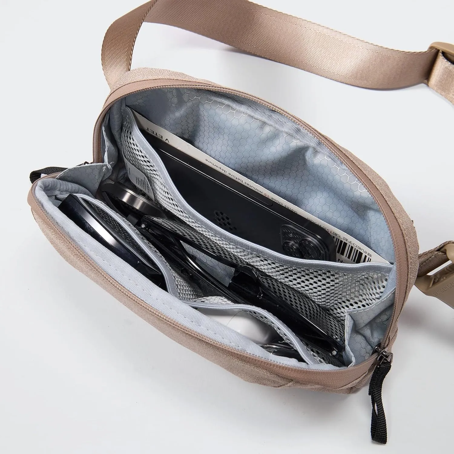 Pander Crossbody Sling Bag for Travel, Outdoor, and Everyday Use – Adjustable Strap, Lightweight Shoulder Bag, Tan