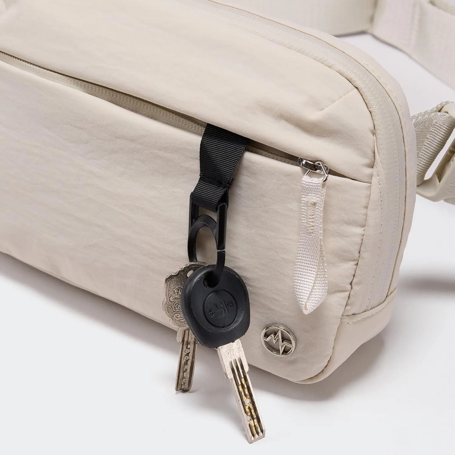 Pander Crossbody Sling Bag for Travel, Outdoor, and Everyday Use – Adjustable Strap, Lightweight Shoulder Bag, White Opal