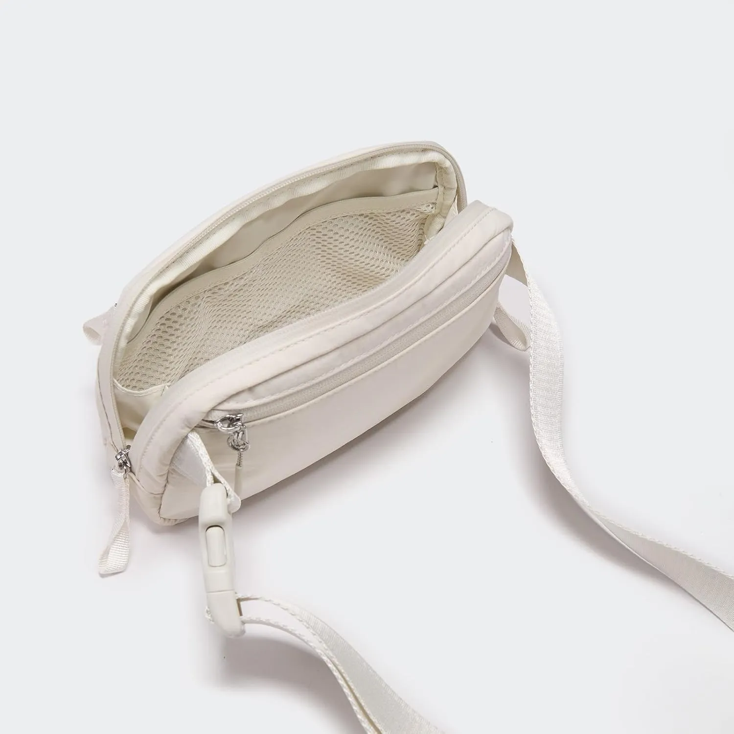 Pander Crossbody Sling Bag for Travel, Outdoor, and Everyday Use – Adjustable Strap, Lightweight Shoulder Bag, White Opal