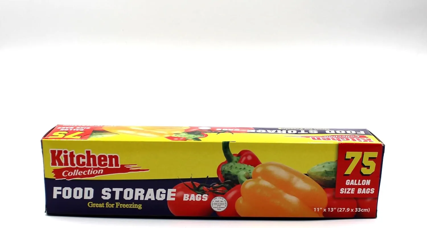 PARTY BARGAINS 1 Gallon Size Food Storage Bags with Twist-Ties. [225 Bags] (3 Boxes of 75 Bags Each) 11 x 13 inches. Easy & Convenient for Kitchen, Office, Commercial, & Home use