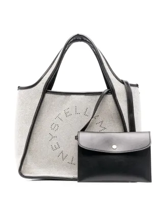perforated-logo canvas tote Big-ticket savings bag Convenient delivery