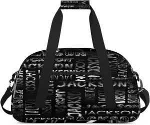 Personalized Dance Bag Duffel Bag for Girl, Custom Sport Gym Bag for Boy, Ballet Bag Weekender Bags Travel Duffel Bag Gift for Kids Gradation White Black